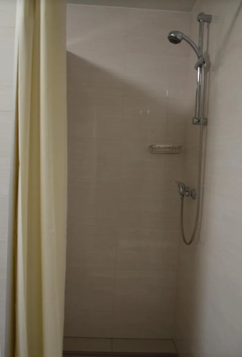 Shower in a shared bathroom